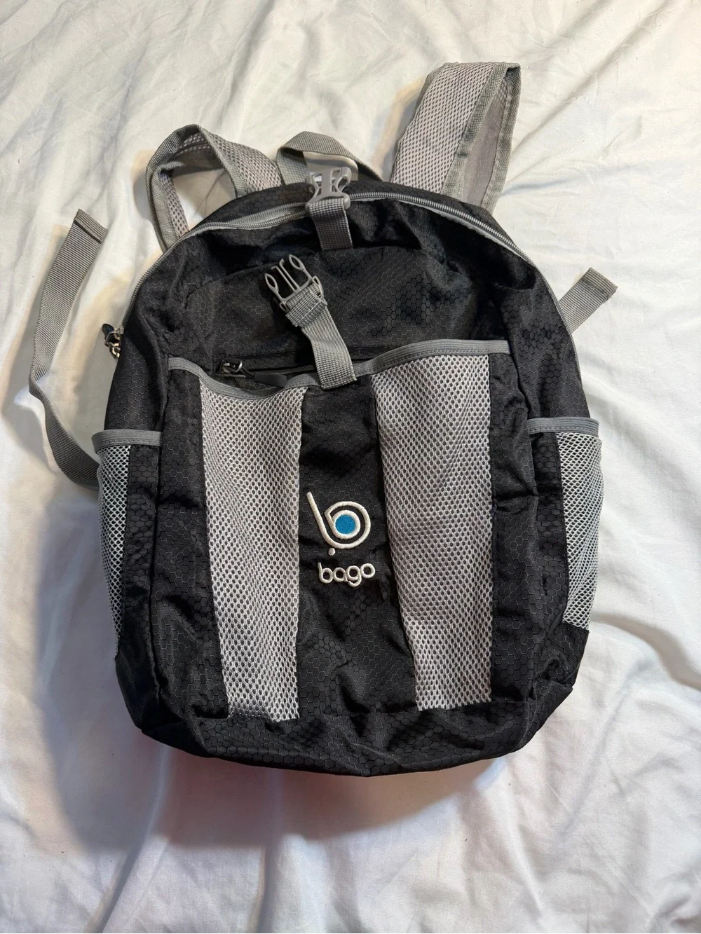 Bago Men's Black and Gray Everyday Backpack